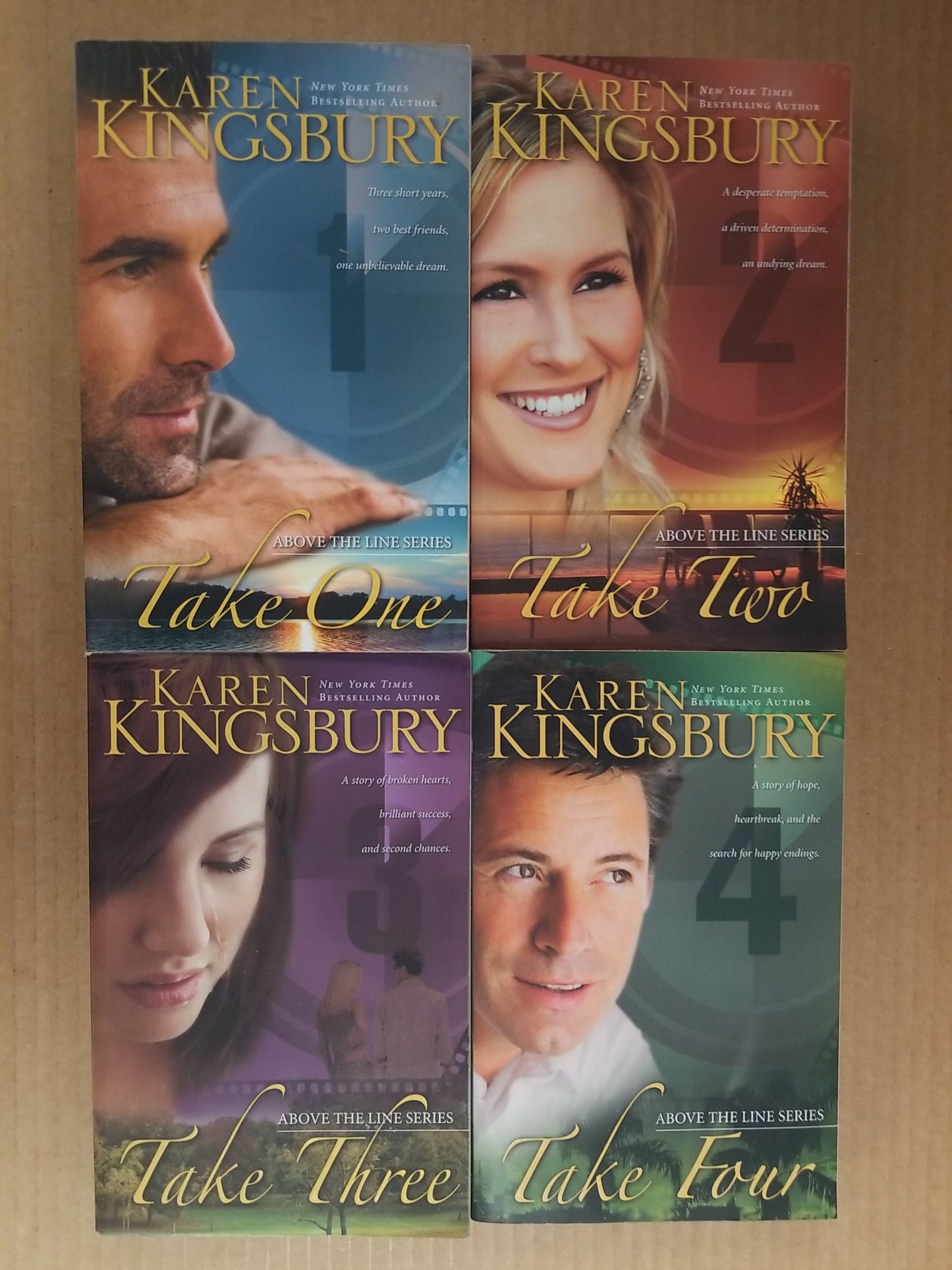 Karen Kingsbury Above the Line series Books 1-4 Complete Set.